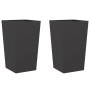 Jardineras 2 uds acero negro 45x45x75 cm en Macetas y jardineras | Comprar online en Foru.es