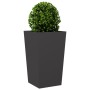 Jardineras 2 uds acero negro 45x45x75 cm en Macetas y jardineras | Comprar online en Foru.es