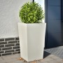 Jardineras 2 uds acero blanca 45x45x75 cm en Macetas y jardineras | Comprar online en Foru.es