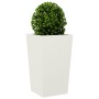 Jardineras 2 uds acero blanca 45x45x75 cm en Macetas y jardineras | Comprar online en Foru.es