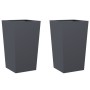 Jardineras 2 uds acero gris antracita 45x45x75 cm en Macetas y jardineras | Comprar online en Foru.es