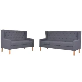 Conjunto de sofás 2 piezas tela gris de vidaXL, Sofás - Ref: Foro24-274934, Precio: 770,20 €, Descuento: %