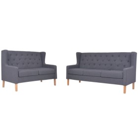 Conjunto de sofás 2 piezas tela gris de vidaXL, Sofás - Ref: Foro24-274934, Precio: 721,27 €, Descuento: %