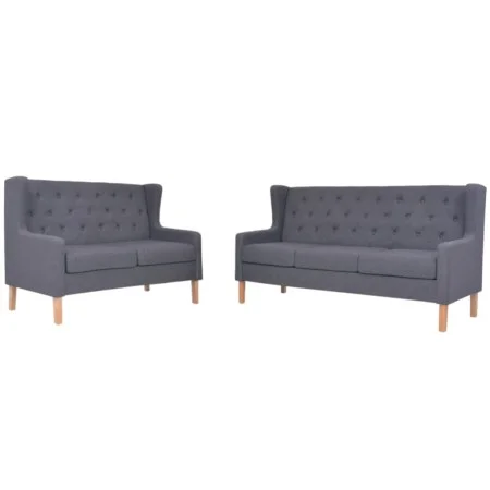 Conjunto de sofás 2 piezas tela gris de vidaXL, Sofás - Ref: Foro24-274934, Precio: 770,20 €, Descuento: %