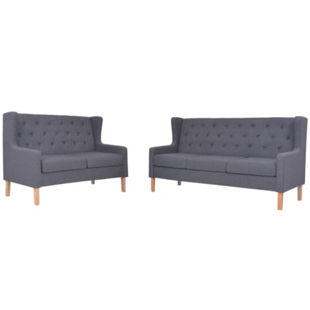 Conjunto de sofás 2 piezas tela gris de vidaXL, Sofás - Ref: Foro24-274934, Precio: 721,27 €, Descuento: %