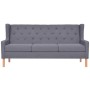 Conjunto de sofás 2 piezas tela gris de vidaXL, Sofás - Ref: Foro24-274934, Precio: 721,27 €, Descuento: %
