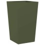 Jardinera de acero verde oliva 45x45x75 cm en Macetas y jardineras | Comprar online en Foru.es