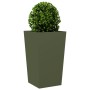 Jardinera de acero verde oliva 45x45x75 cm en Macetas y jardineras | Comprar online en Foru.es