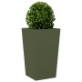Jardineras 2 uds de acero verde oliva 45x45x75 cm en Macetas y jardineras | Comprar online en Foru.es