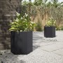 Jardineras hexagonales 2 uds acero negra 46x40x45 cm en Macetas y jardineras | Comprar online en Foru.es