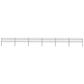 Gartenzaun mit Speerspitzen aus schwarzem Stahl 10,2x0,6 m von vidaXL, Zaunpaneele - Ref: Foro24-277598, Preis: 257,75 €, Rab...