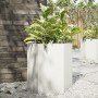 Jardinera hexagonal acero blanco 46x40x45 cm en Macetas y jardineras | Comprar online en Foru.es