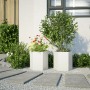 Jardineras hexagonales 2 uds acero blanco 46x40x45 cm en Macetas y jardineras | Comprar online en Foru.es