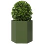Jardinera hexagonal de acero verde 46x40x45 cm en Macetas y jardineras | Comprar online en Foru.es