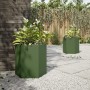 Jardineras hexagonales 2 uds acero verde oliva 46x40x45 cm en Macetas y jardineras | Comprar online en Foru.es