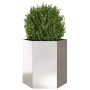 Jardineras hexagonales 2 uds acero inoxidable 46x40x45 cm en Macetas y jardineras | Comprar online en Foru.es