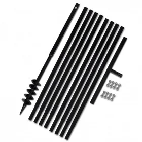 Earth Drill With Handle 80 mm With Extension Tube 9 M Steel by vidaXL, Helical augers - Ref: Foro24-270540, Price: 103,50 €, ...