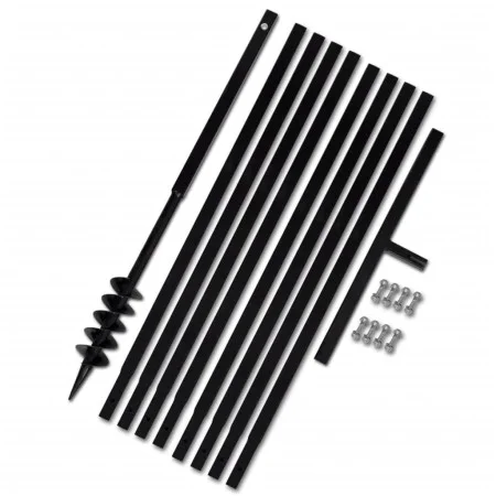 Earth Drill With Handle 80 mm With Extension Tube 9 M Steel by vidaXL, Helical augers - Ref: Foro24-270540, Price: 103,50 €, ...