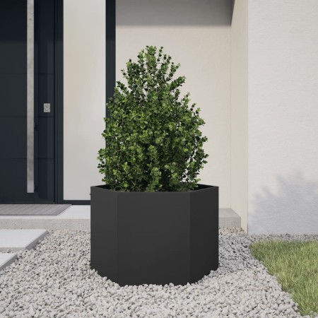 Jardinera hexagonal acero negra 69x60x45 cm en Macetas y jardineras | Comprar online en Foru.es