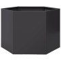 Jardinera hexagonal acero negra 69x60x45 cm en Macetas y jardineras | Comprar online en Foru.es