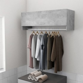 Armario de madera contrachapada gris hormigón 100x32,5x35 cm de vidaXL, Armarios roperos - Ref: Foro24-808237, Precio: 56,10 ...