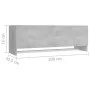 Armario de madera contrachapada gris hormigón 100x32,5x35 cm de vidaXL, Armarios roperos - Ref: Foro24-808237, Precio: 56,76 ...