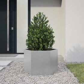 Jardinera hexagonal acero galvanizado 69x60x45 cm en Macetas y jardineras | Comprar online en Foru.es