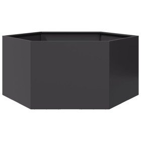 Jardinera hexagonal acero negra 104x90x45 cm en Macetas y jardineras | Comprar online en Foru.es