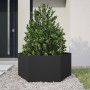 Jardinera hexagonal acero negra 104x90x45 cm en Macetas y jardineras | Comprar online en Foru.es