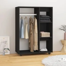 Armario de madera de ingeniería negro 80x40x110 cm de vidaXL, Armarios roperos - Ref: Foro24-808514, Precio: 73,82 €, Descuen...