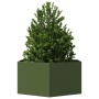 Jardinera hexagonal de acero verde oliva 104x90x45 cm en Macetas y jardineras | Comprar online en Foru.es