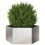 Jardinera hexagonal de acero inoxidable 104x90x45 cm en Macetas y jardineras | Comprar online en Foru.es