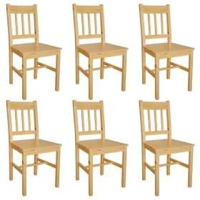 Dining chairs 6 units of pine wood by vidaXL, dining chairs - Ref: Foro24-271498, Price: 340,58 €, Discount: %