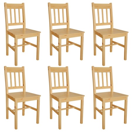 Sillas de comedor 6 unidades de madera de pino de vidaXL, Sillas de comedor - Ref: Foro24-271498, Precio: 352,97 €, Descuento: %