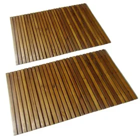 Set 2 alfombras de acacia para el baño, 80 x 50 cm de vidaXL, Alfombras y esterillas de baño - Ref: Foro24-271768, Precio: 58...