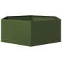 Jardinera hexagonal de acero verde oliva 138x120x45 cm en Macetas y jardineras | Comprar online en Foru.es