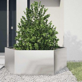 Jardinera hexagonal de acero inoxidable 138x120x45 cm en Macetas y jardineras | Comprar online en Foru.es