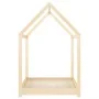 Estructura de cama infantil de madera maciza de pino 80x160 cm de vidaXL, Cunas y camas para niños - Ref: Foro24-283347, Prec...
