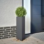 Jardinera triangular acero gris antracita 30x26x75 cm en Macetas y jardineras | Comprar online en Foru.es