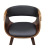 Sillas de comedor 4 uds madera curvada piel sintética marrón de vidaXL, Sillas de comedor - Ref: Foro24-270044, Precio: 672,4...