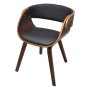 Sillas de comedor 4 uds madera curvada piel sintética marrón de vidaXL, Sillas de comedor - Ref: Foro24-270044, Precio: 672,4...