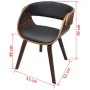 Esszimmerstühle, 4 Stück, gebogenes Holz, braunes Kunstleder von vidaXL, Essstühle - Ref: Foro24-270044, Preis: 717,51 €, Rab...