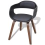Sillas de comedor 6 uds madera curvada cuero sintético negro de vidaXL, Sillas de comedor - Ref: Foro24-271950, Precio: 870,6...