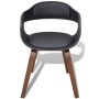 Sillas de comedor 6 uds madera curvada cuero sintético negro de vidaXL, Sillas de comedor - Ref: Foro24-271950, Precio: 870,6...