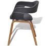 Sillas de comedor 6 uds madera curvada cuero sintético negro de vidaXL, Sillas de comedor - Ref: Foro24-271950, Precio: 870,6...
