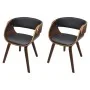Sillas de comedor 2 uds madera curvada piel sintética marrón de vidaXL, Sillas de comedor - Ref: Foro24-270043, Precio: 360,7...