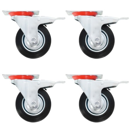 Ruedas giratorias 8 unidades 100 mm de vidaXL, Manipulación de materiales - Ref: Foro24-277961, Precio: 47,93 €, Descuento: %