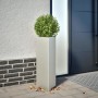 Jardineras triangulares 2 uds acero negro 30x26x75 cm en Macetas y jardineras | Comprar online en Foru.es