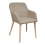 Sillas de comedor 6 uds tela beige y madera maciza de roble de vidaXL, Sillas de comedor - Ref: Foro24-270571, Precio: 701,17...