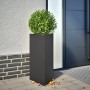 Jardineras triangulares 2 uds acero negro 40x34,5x70 cm en Macetas y jardineras | Comprar online en Foru.es